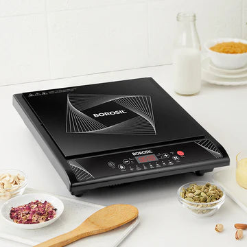 BOROSIL Smart Kook Black 1200W Manual Mode Touch Panel Induction Cooktop