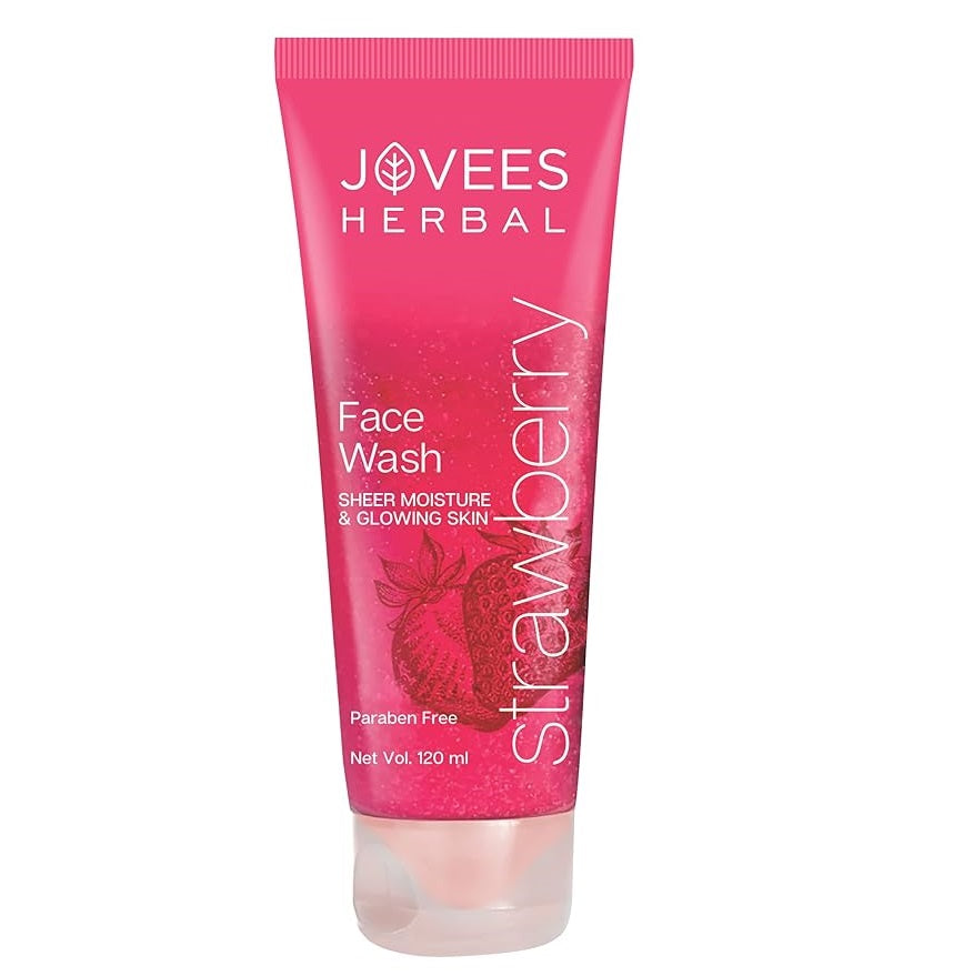 Jovees Strawberry Face Wash | Normal to Dry Skin | Hydrating