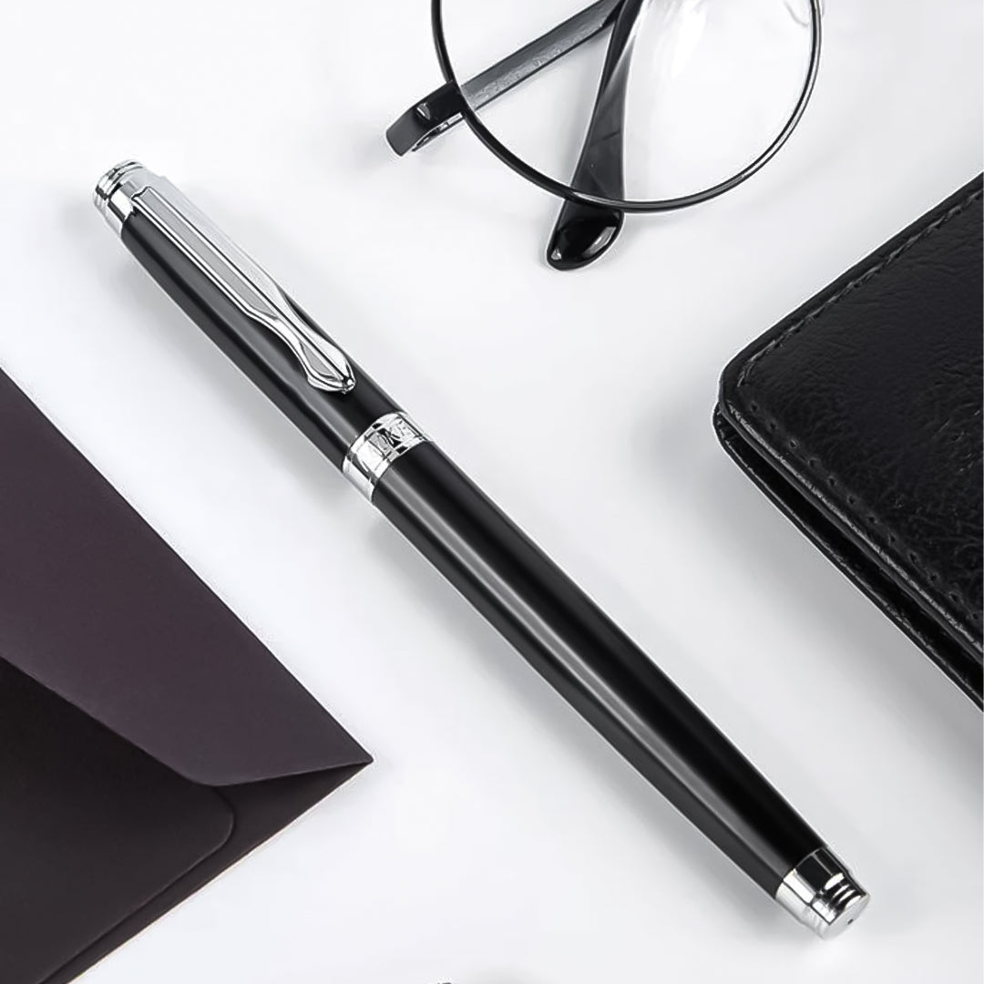 Baoke 0.7mm Black Ink Metal Shenbao Signature Fountain Pen