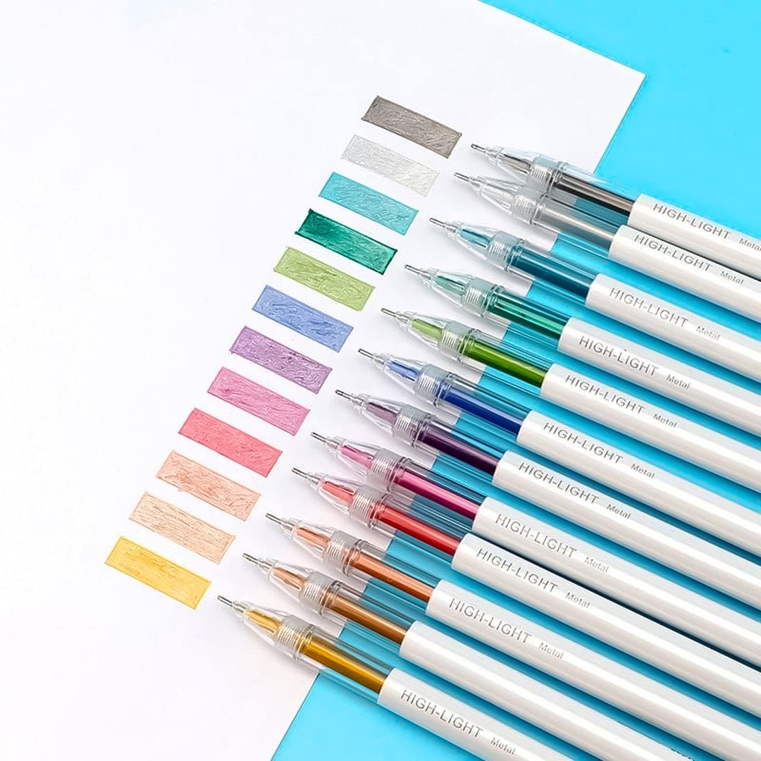 Baoke Metal High Gloss Neutral Pen (Pack of 12)-PC3708