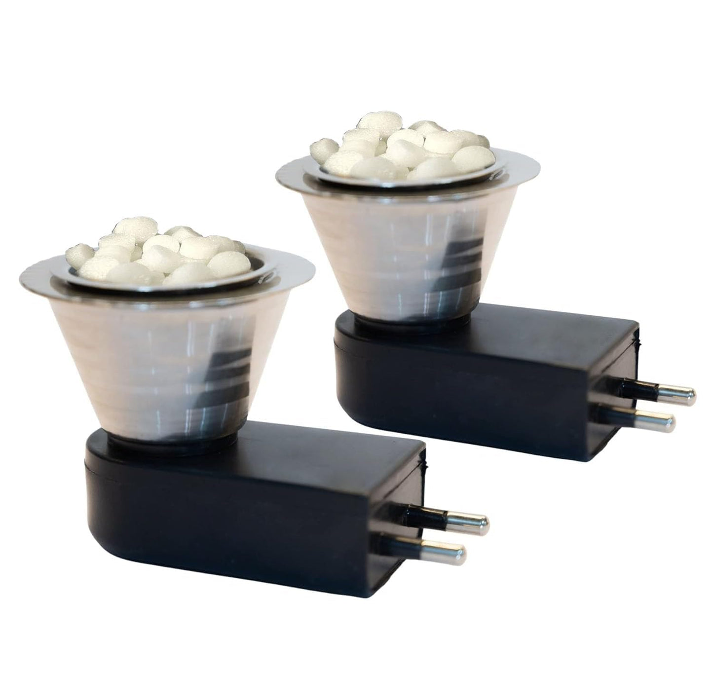 Om Phool Batti Electric Kapoor Dani Machine Camphor Burner Incense Holder Burner Aroma Diffuser Stainless Steel Incense Holder (Steel, Pack of 2)