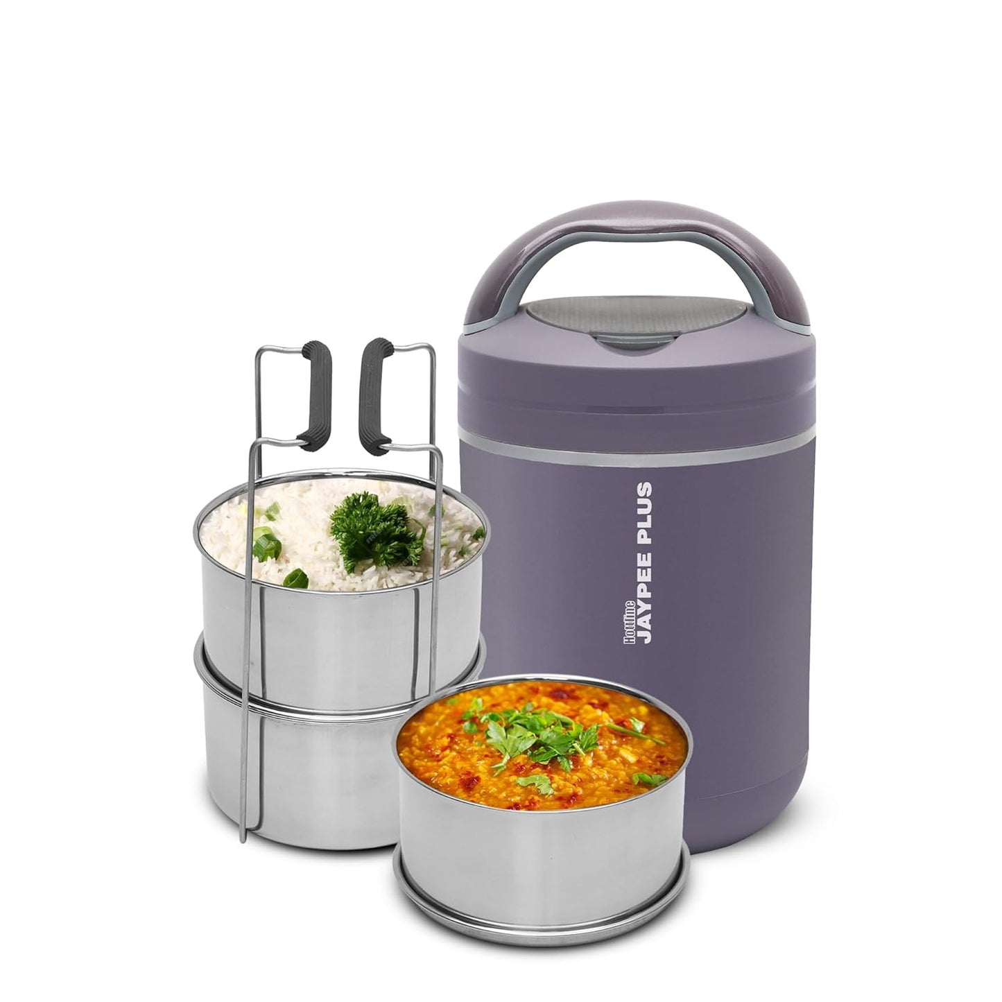 Jaypee Plus Hottline 3-320X3 ml Inner Stainless Steel |Outer Plastic Body|Electric Lunch Box for Offfice