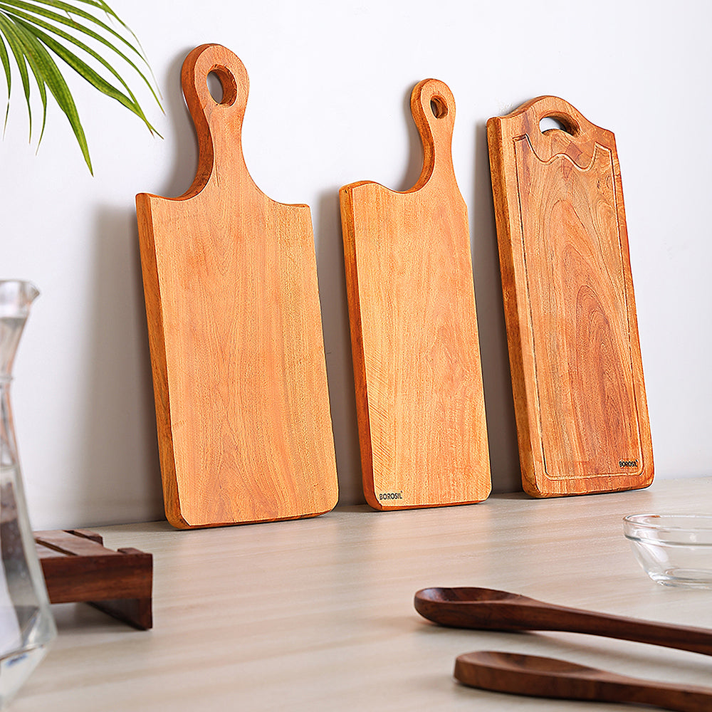 Borosil Dice Pro Neem Wood Chopping Board