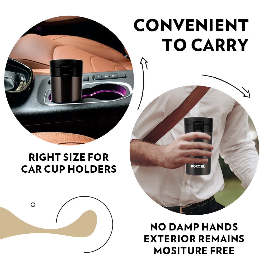 Borosil Coffeemate Insulated Mug, Mocha