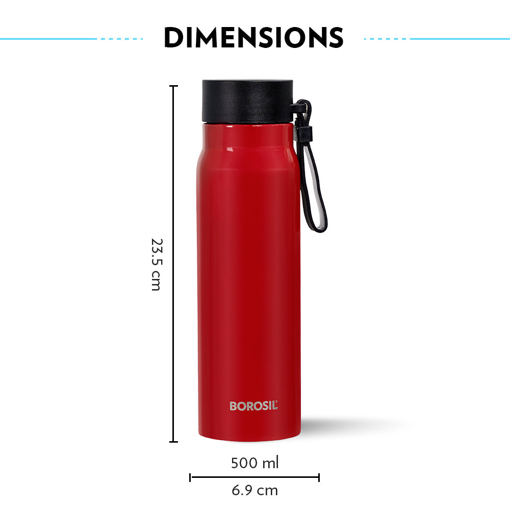 Bliss Bottle, Red, 500 ml