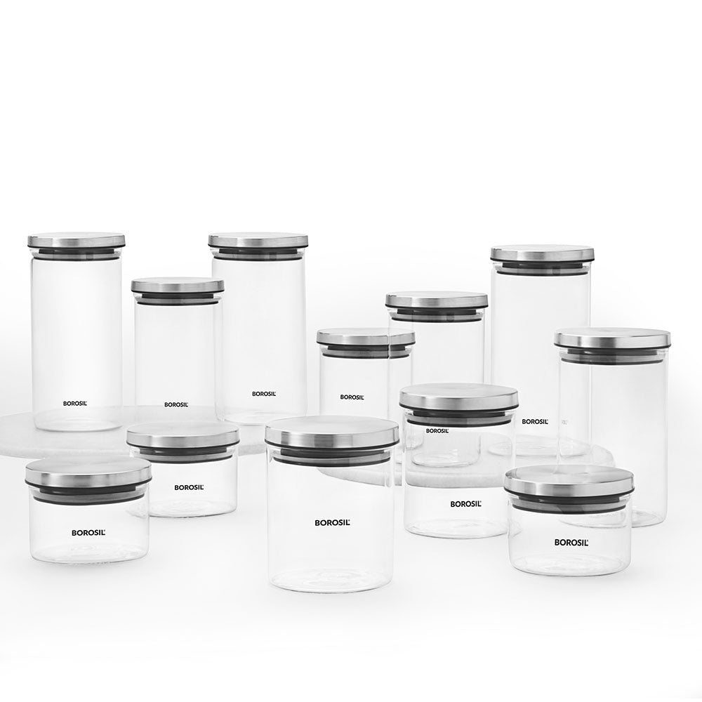 Borosil Classic Jar Set of 12