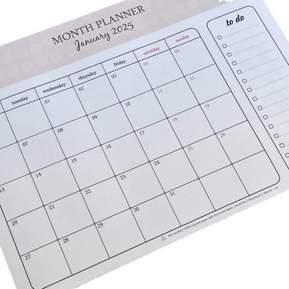 2025 Dated Monthly Planner Notepad