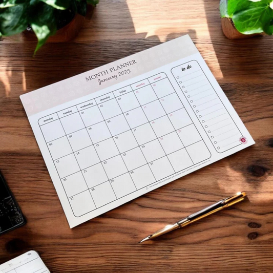 2025 Dated Monthly Planner Notepad