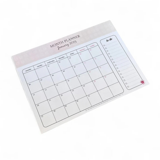 2025 Dated Monthly Planner Notepad