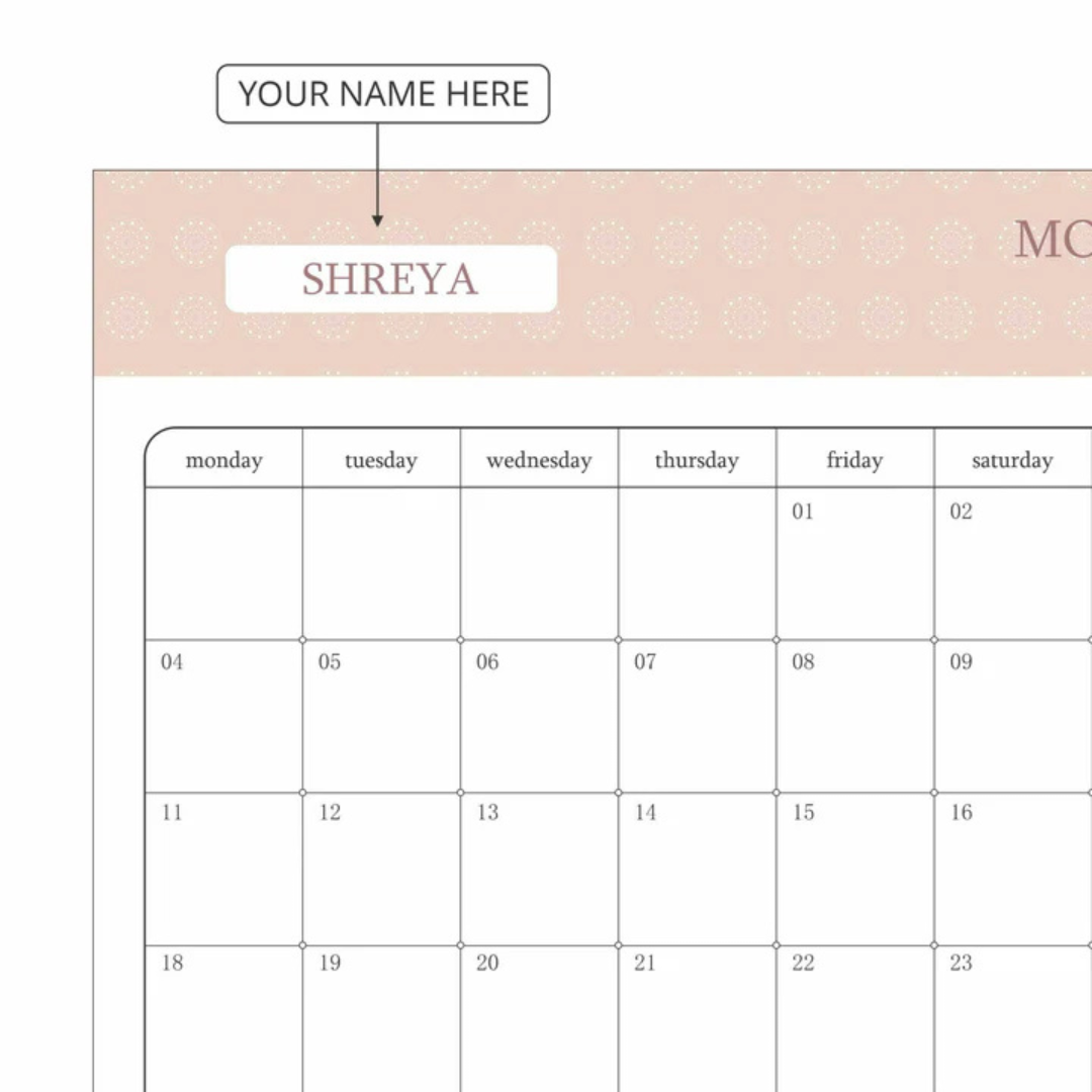 2025 Dated Monthly Planner Notepad