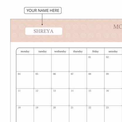 2025 Dated Monthly Planner Notepad