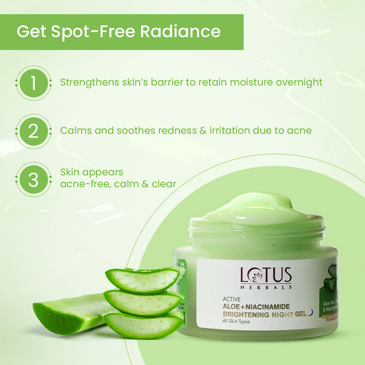 Active Aloe + Niacinamide Calm & Brighten Night Gel