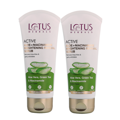 Active Aloe + Niacinamide Brightening Revival Scrub Pack of 2