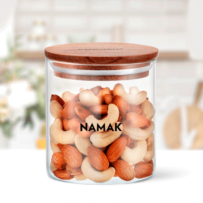 Borosil Classic Jar with Wooden Lid - Personalise