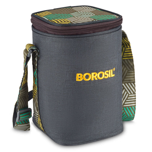Borosil Foodluck Olive Lunch Bag, Square