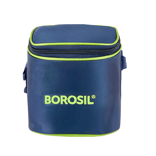Borosil Blue Tall Lunch Bag, Square
