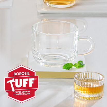 Borosil Chai Time Mugs, Set of 6