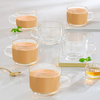 Borosil Chai Time Mugs, Set of 6