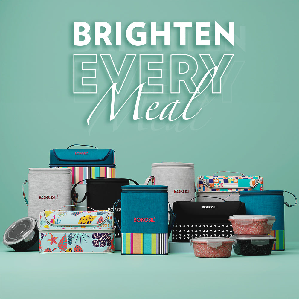 Borosil Bloom Pink Universal Glass Lunchbox