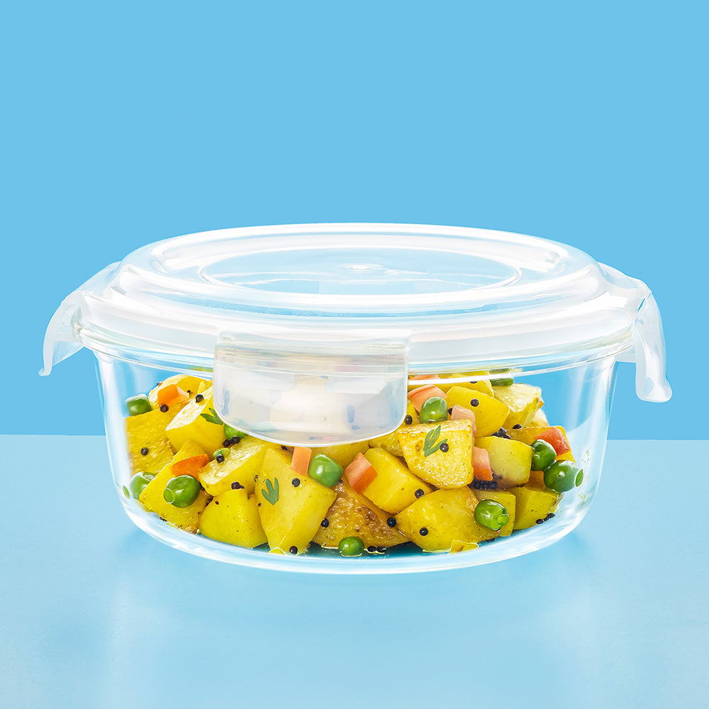 Larah Everyday Klip n Store Round Glass Containers