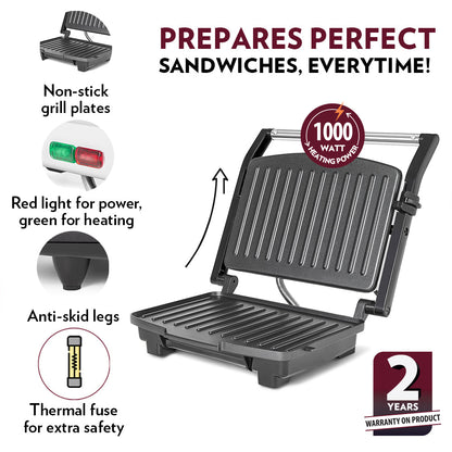 Borosil Elite Prime Grill Sandwich Maker