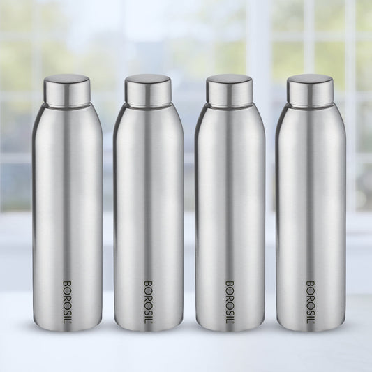 Borosil Easy Sip Stainless Steel 750 ml Silver - Set of 4