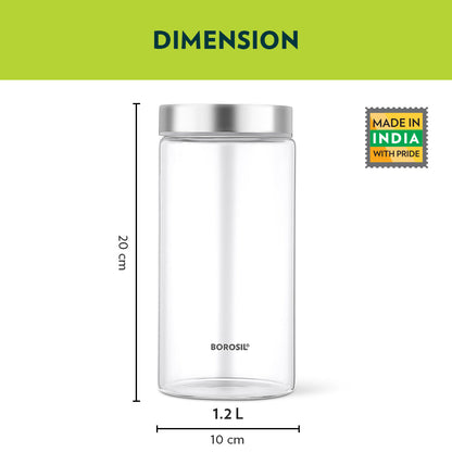 Borosil Endura Airtight Glass Jar