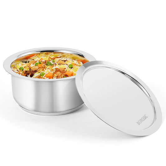 Borosil Cookfresh Impact Bonded Tri-Ply Bottom Tope + Lid