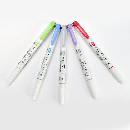 Zebra Mildliner Dual-Tip Brush Pen Set x 5