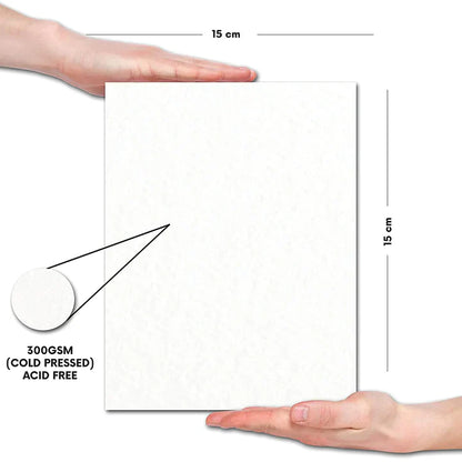 ZEN SANGAM GOUACHE PAD - SQUARE 15X15 GLUED SKETCH PAD - 300 GSM | ZEN SANGAM