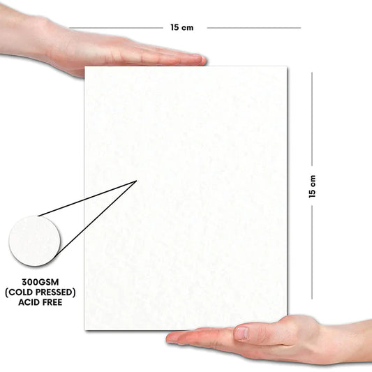 ZEN SANGAM GOUACHE PAD - SQUARE 15X15 GLUED SKETCH PAD - 300 GSM | ZEN SANGAM