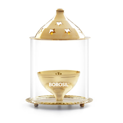 Borosil Akhand Diya, Brass