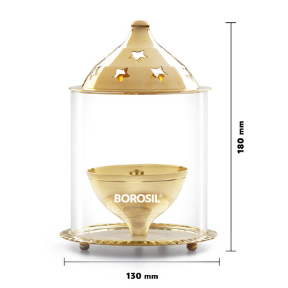 Borosil Akhand Diya, Brass