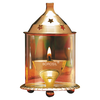 Borosil Akhand Diya, Brass