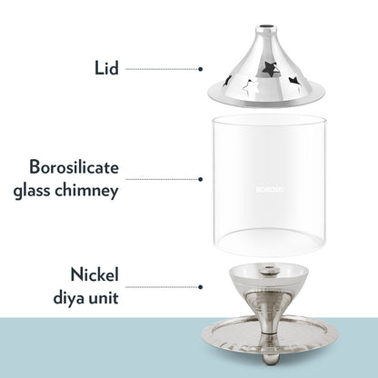 Borosil Akhand Diya, Nickel
