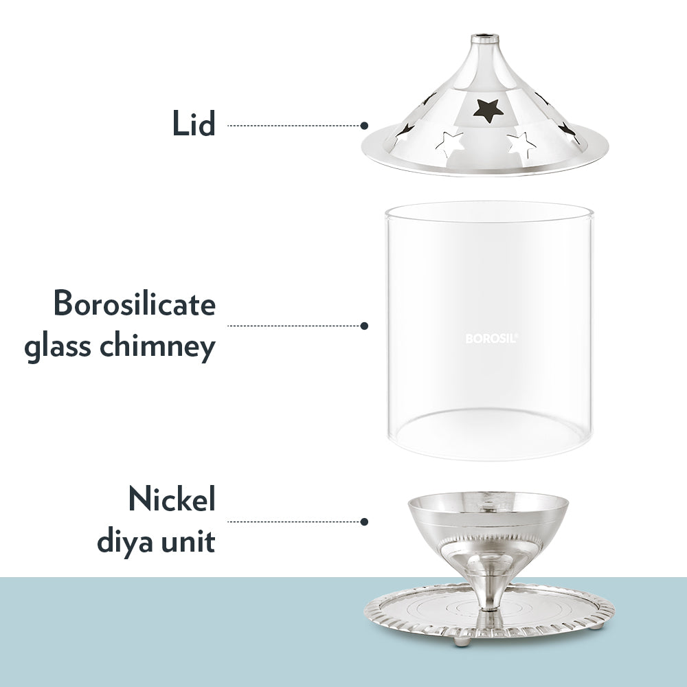 Borosil Akhand Diya, Nickel