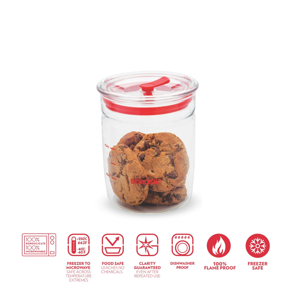 Borosil Classic Trend Glass Jar