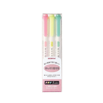 Zebra Mildliner Dual-Tip Brush Pen Set x 3