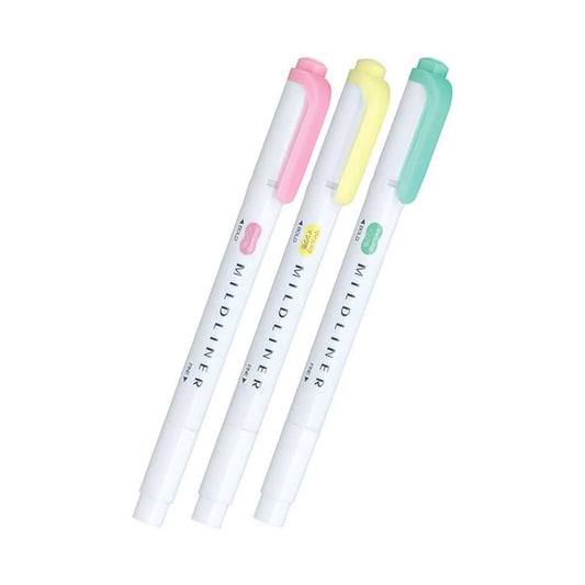 Zebra Mildliner Dual-Tip Brush Pen Set x 3