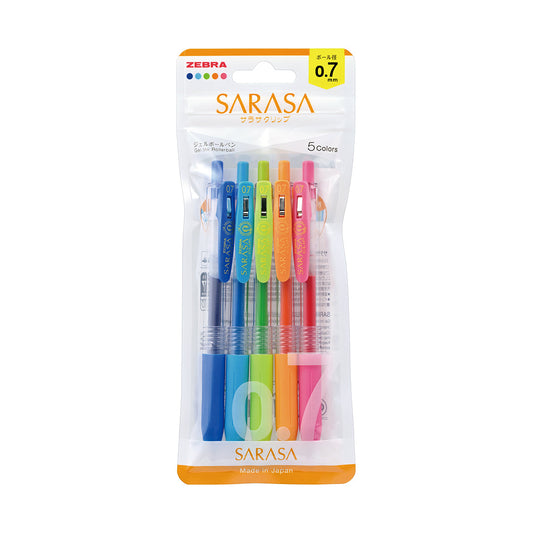 Zebra Sarasa Clip Gel Pen Set - 0.7mm