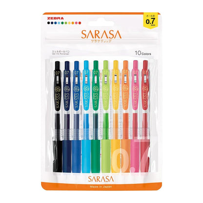 Zebra Sarasa Clip Gel Pen Set - 0.7mm