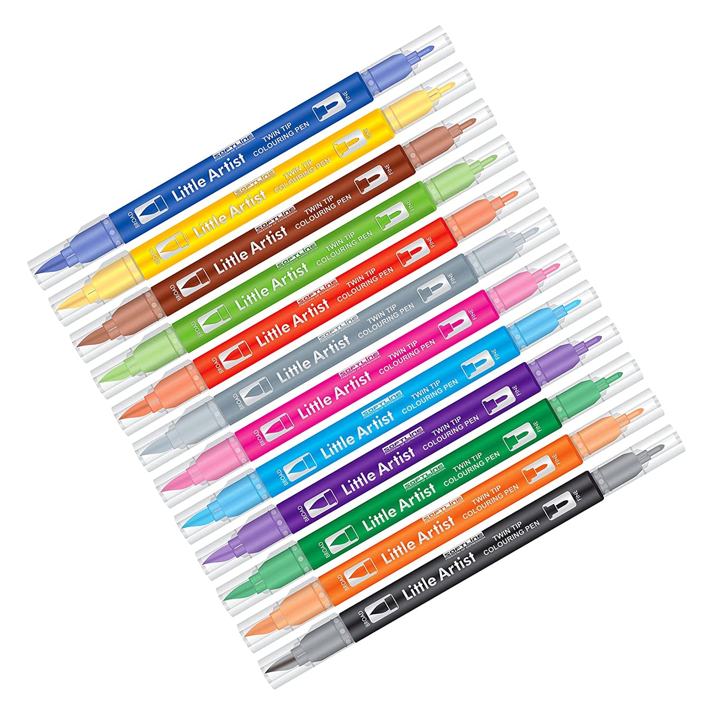 AddGel Softline Twin Tip Colouring Pens(Pack of 12)