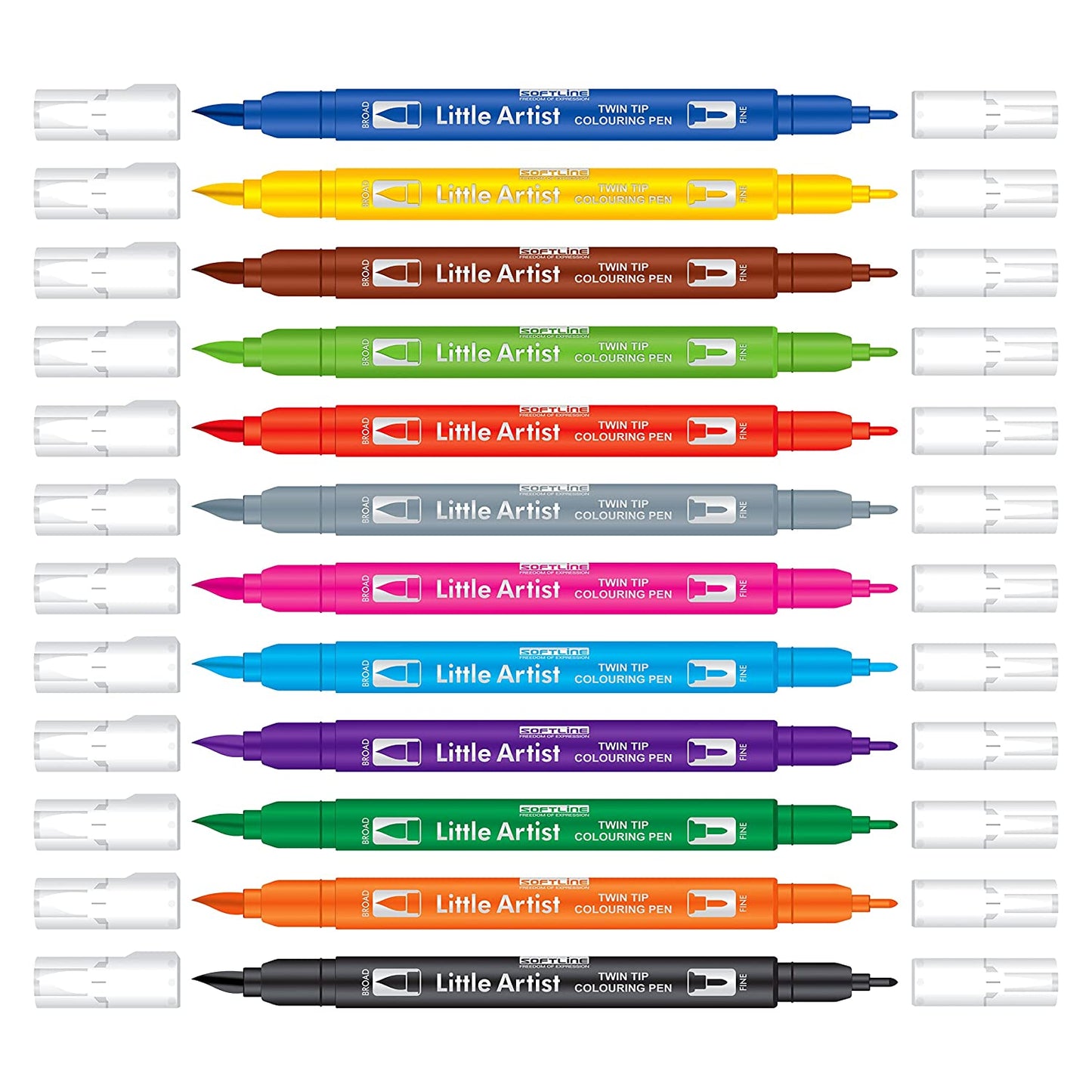 AddGel Softline Twin Tip Colouring Pens(Pack of 12)