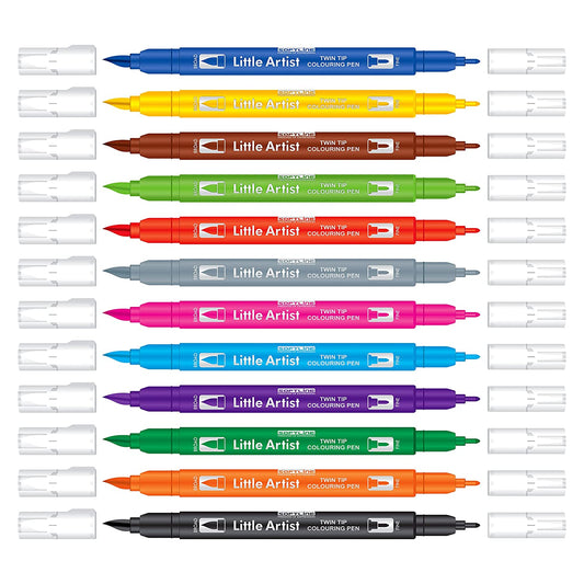 AddGel Softline Twin Tip Colouring Pens(Pack of 12)