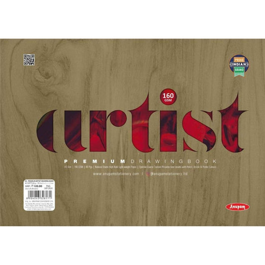 Anupam Artist Premium Drawing Book - A5 size sheets-40
