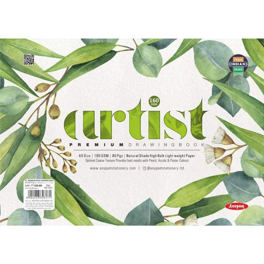 Anupam Artist Premium Drawing Book - A5 size sheets-40