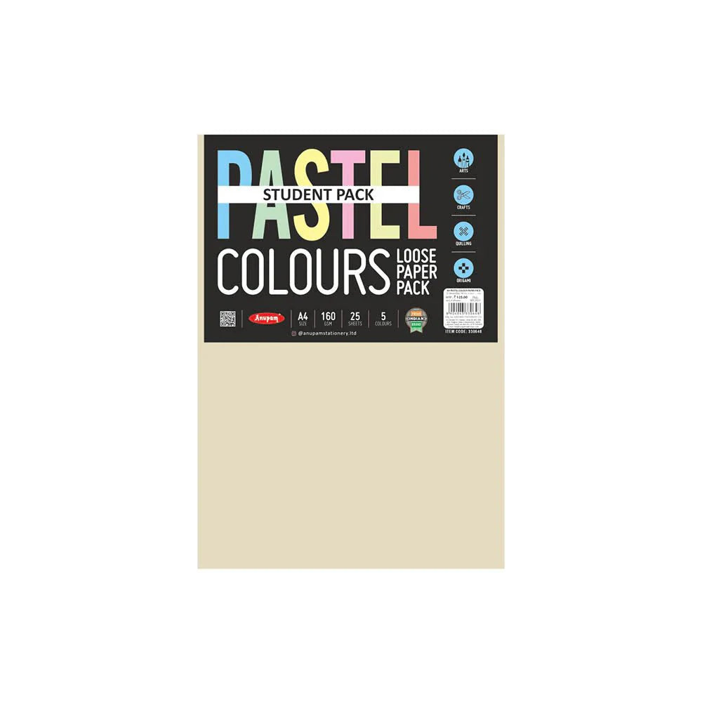 Anupam Pastel-Colours-Loose-Paper-Pack-A4 Size
