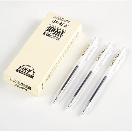 Baoke 0.5mm Black Ink Gel Pen Pack of 5 (PC 3628)