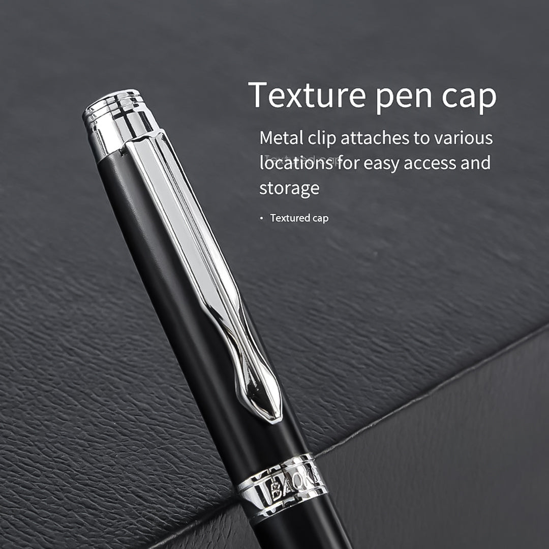 Baoke  0.7mm Black Ink Metal Shenbao Signature Fountain Pen