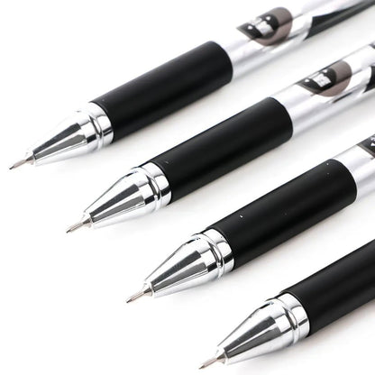 Baoke Elite Silver Body Black Ink Gel Pen-Pack Of 6